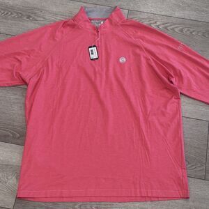 Johnnie O Sweater Mens XL Freeborne Performance 1/4 Zip Sweater NWT Preppy